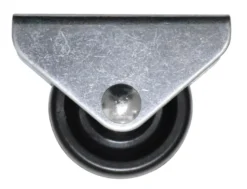 Møbelhjul buk fast sort 30 mm