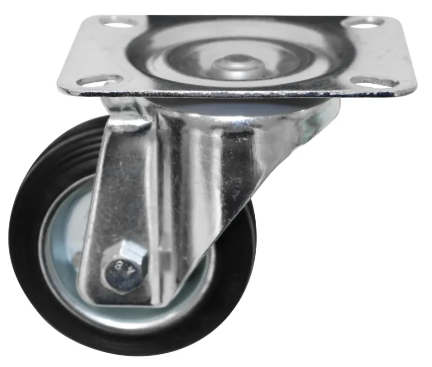 Møbelhjul drejbart med plade 80 mm
