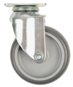 Møbelhjul drejbart m/plade mørkegrå 50 mm