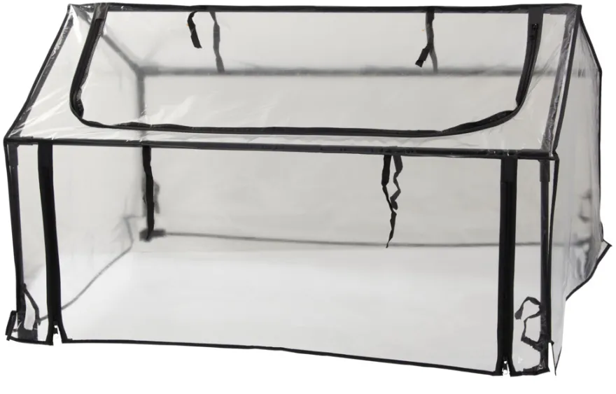Minidrivhus 120 x 80 cm stål m/plastdug - Garden®
