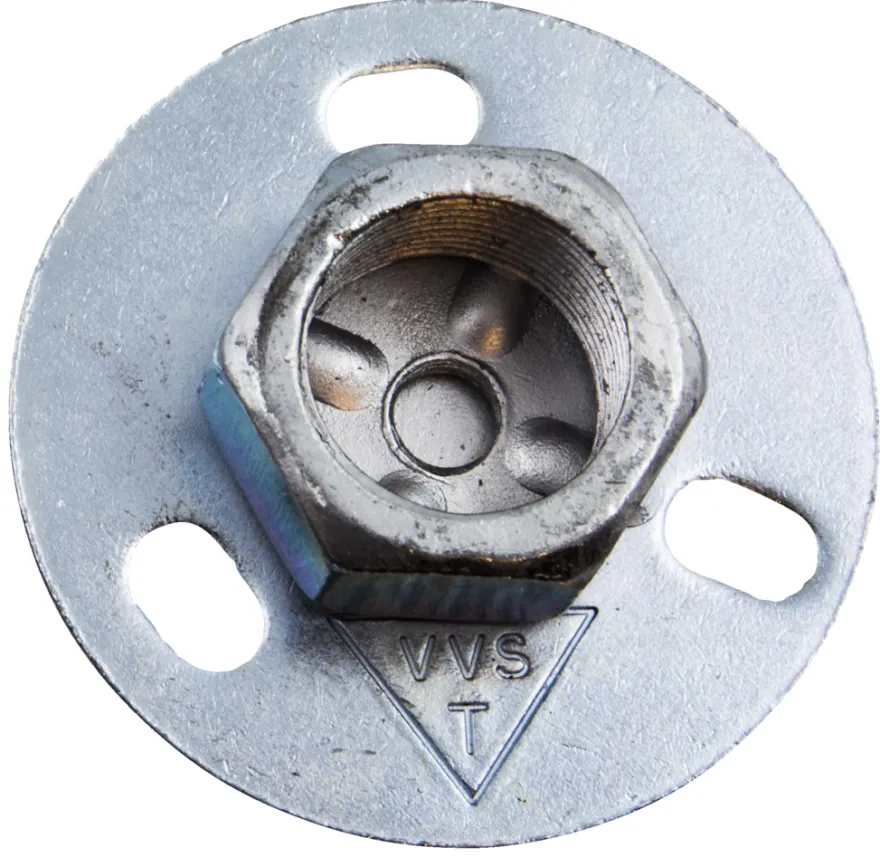 Montagegrundflange galvaniseret 3/4" Ø70 mm