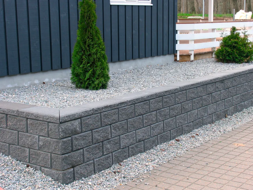Murblok Lock-Block grå 30 x 17,5 x 15 cm
