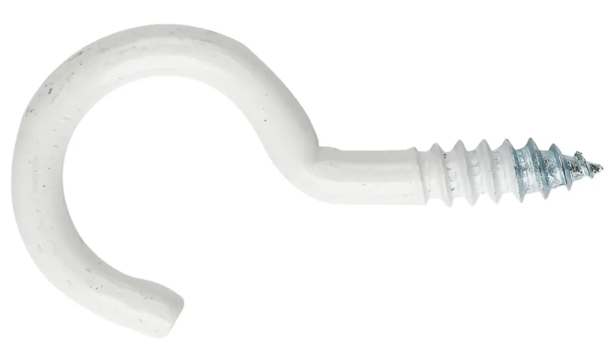 NKT Fasteners skruekrog hvid 4,5 x 50 mm 2 stk.