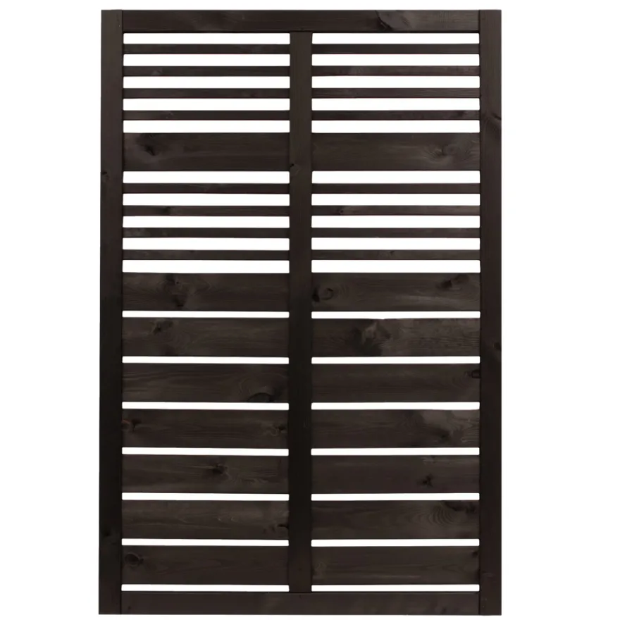 Nordic Fence Linear hegn sort 120 x 180 cm
