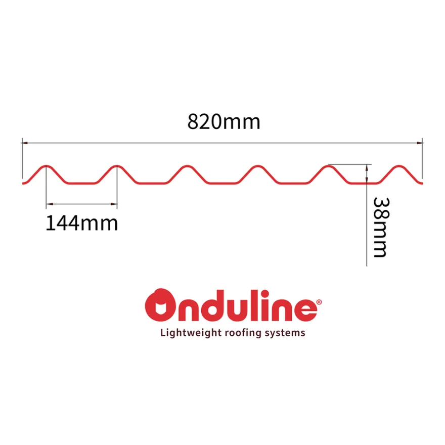 Onduline Easyfix® tagplade bitumen 0,82 x 2 meter