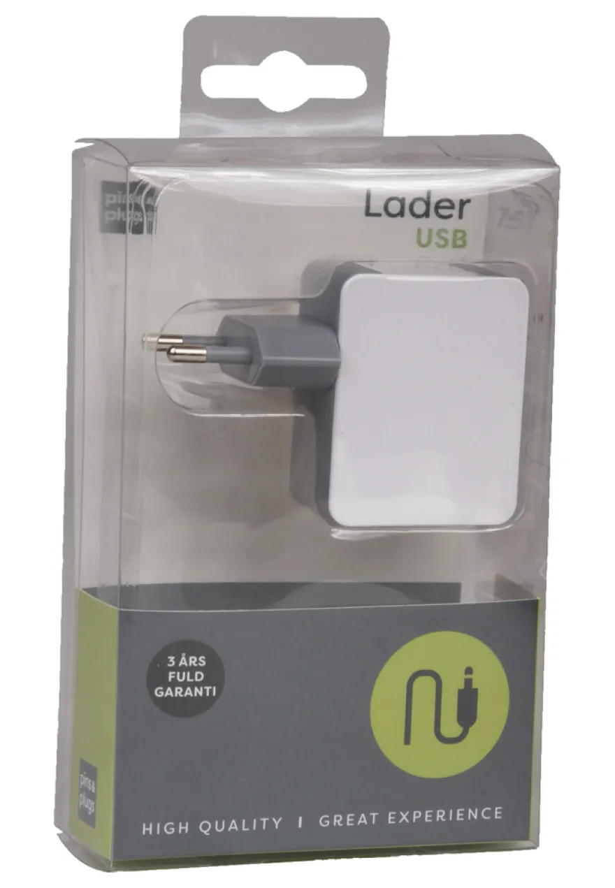 Oplader med 2 USB porte