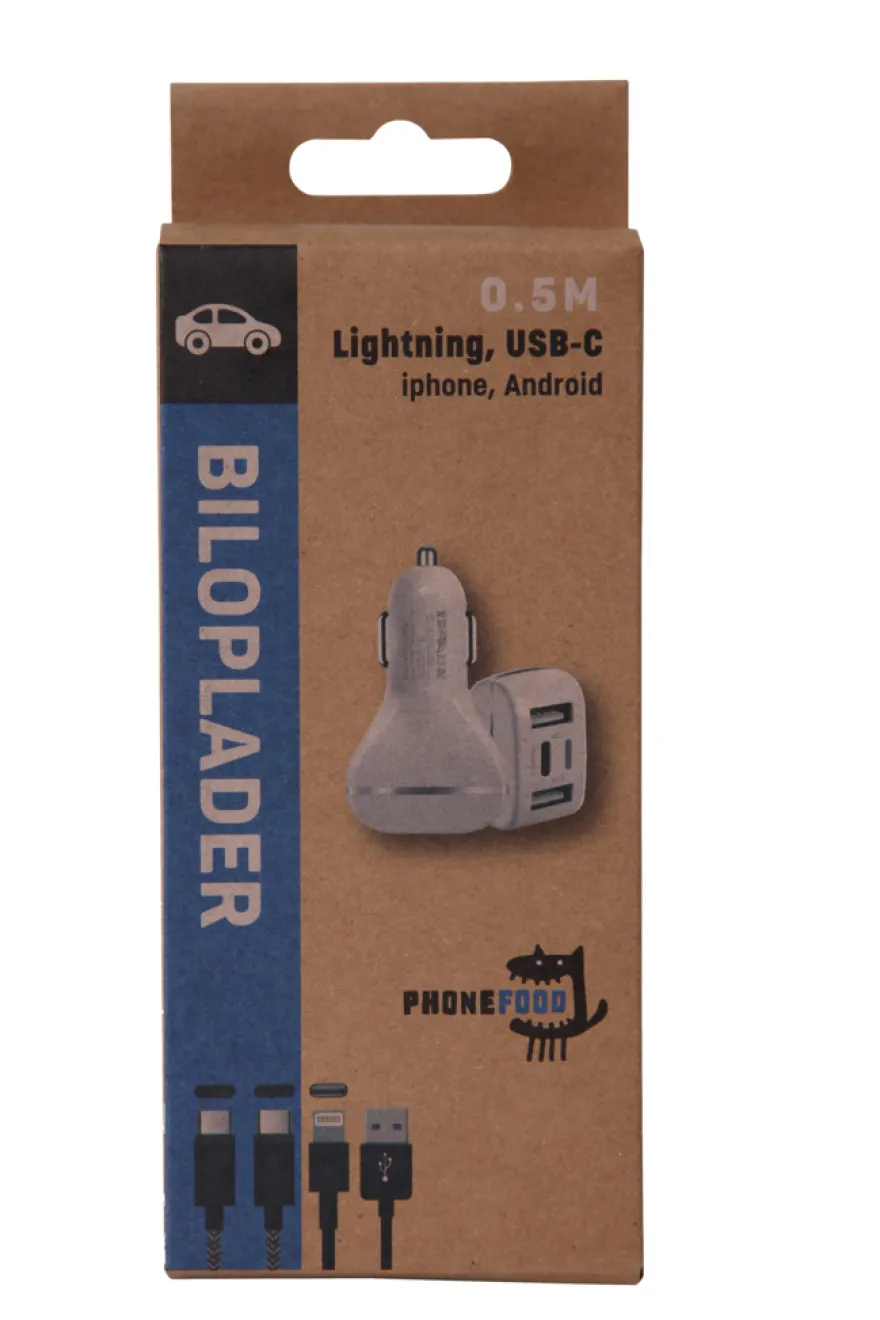 Oplader 12V til bilen med USB-C