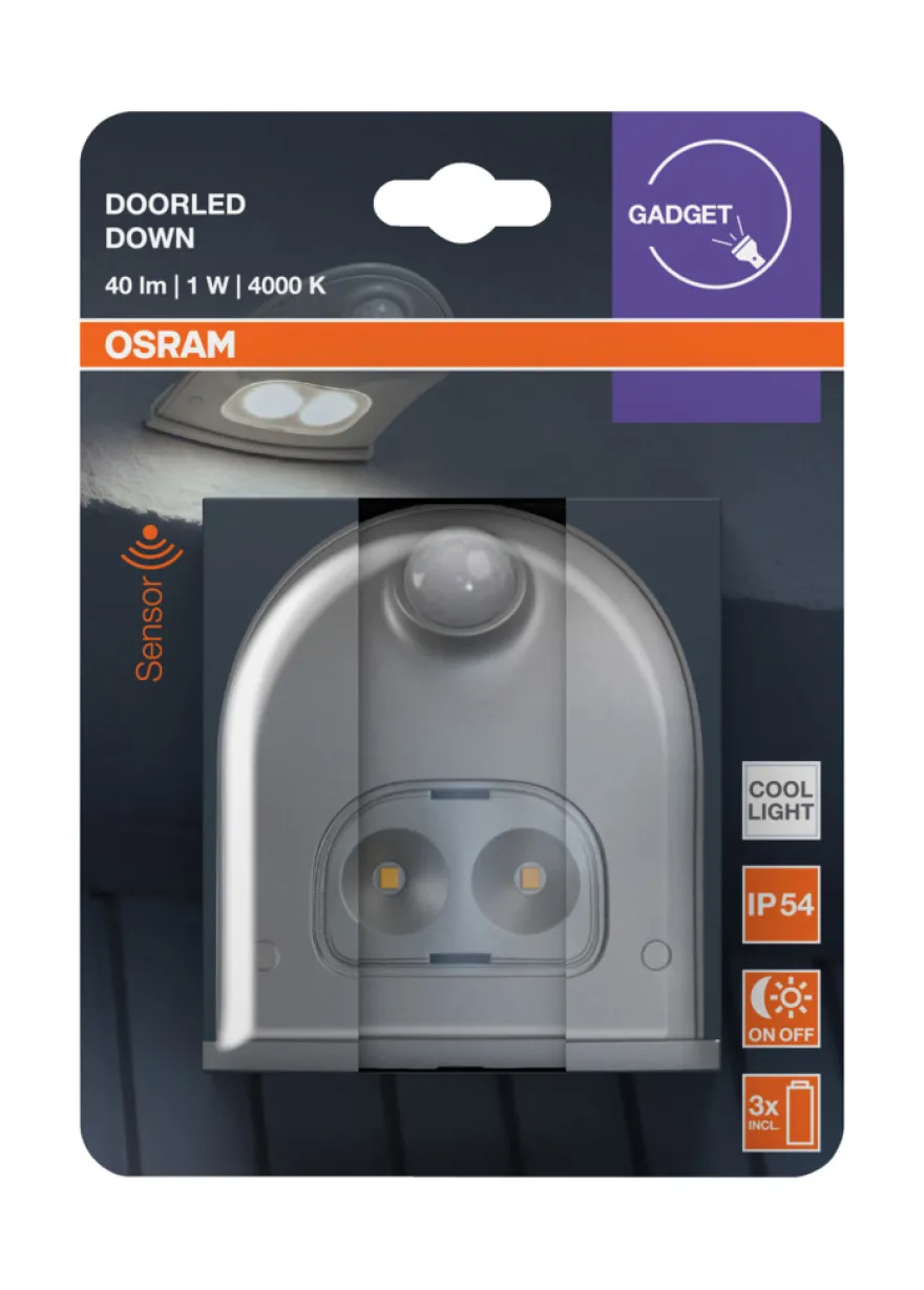 Osram DoorLED Down sensorlampe sølv
