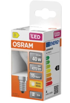 Osram LED Star Classic mat kronepære E14 4 W