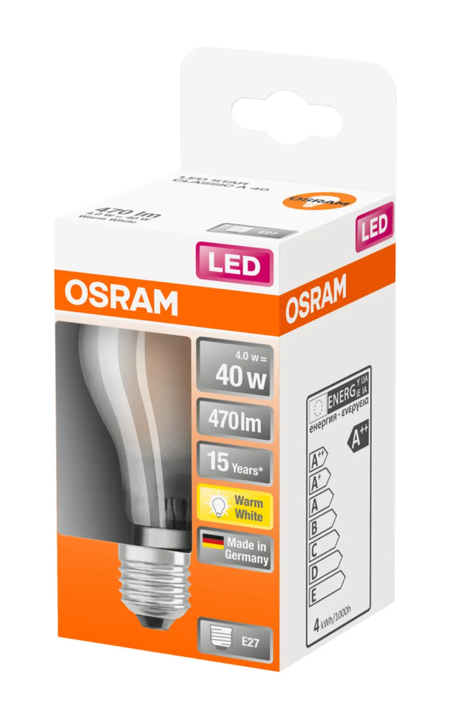 Osram LED Star Classic mat standardpære E27 4 W