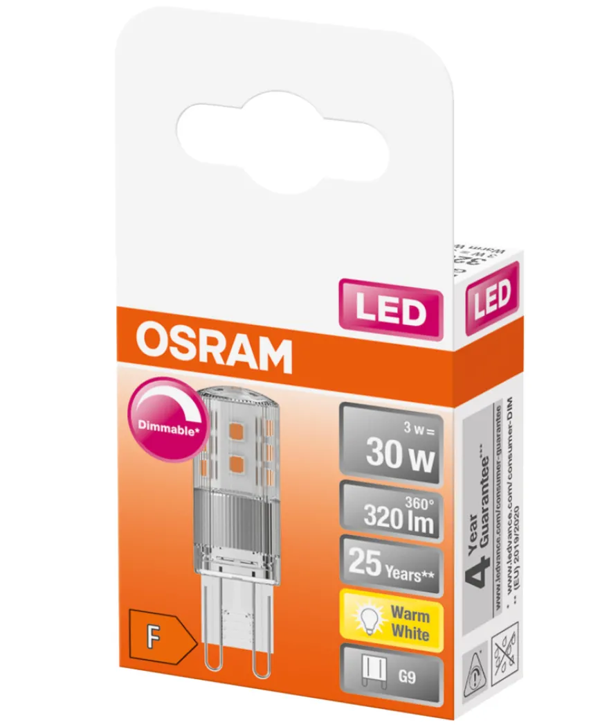 Osram LED Star Pin 230 V stiftpære G9 3 W