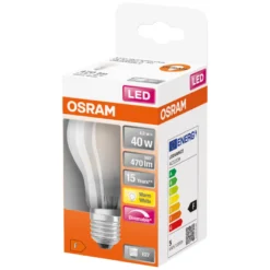 Osram LED Superstar Classic mat standardpære dæmpbar E27 5 W