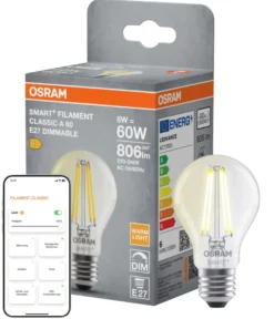 Osram SMART+ filament pære standard hvid E27 6 W