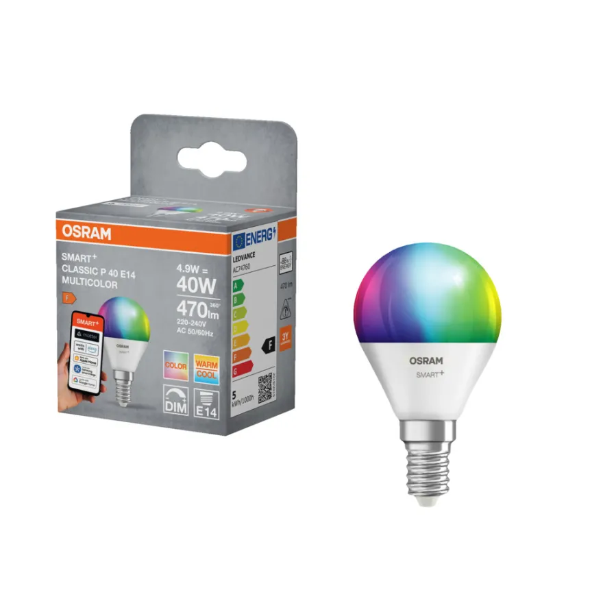Osram SMART+ RGB+TW kronepære E14 4,9 W