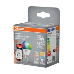 Osram SMART+ RGB+TW kronepære E14 4,9 W