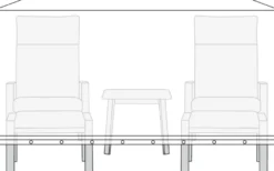 Overtræk til havemøbelsæt L170 x B130 x H85 cm - Sunlife®
