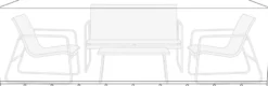Overtræk til havemøbelsæt L220 x B130 x H85 cm - Sunlife®
