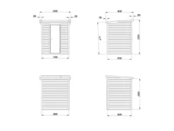 Palmako Eir sauna m/ovn 183 x 203 cm