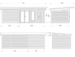 Palmako hytte Aurelia 2 761 x 404 cm