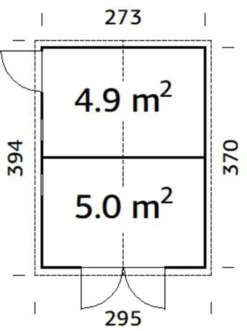 Palmako redskabsrum Aksel 3 - 273 x 370 cm