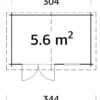 Palmako redskabsrum Lotta 320 x 205 cm