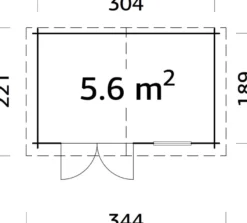 Palmako redskabsrum Lotta 320 x 205 cm