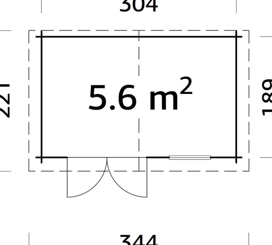 Palmako redskabsrum Lotta 320 x 205 cm