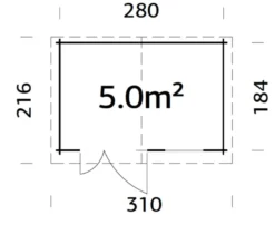 Palmako redskabsrum Peter 3 296 x 200 cm