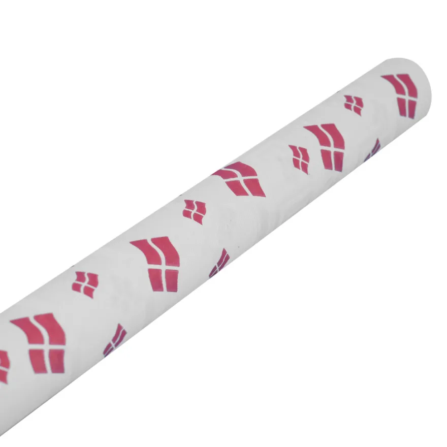Papirdug hvid med flag 1,2 x 5 meter