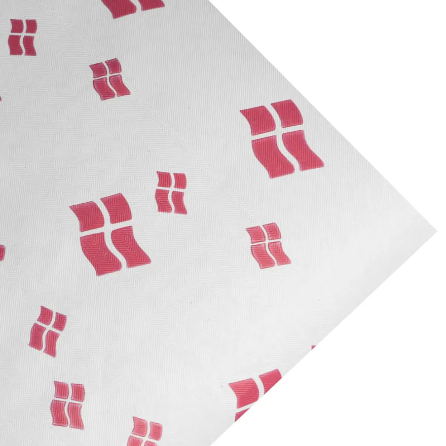 Papirdug hvid med flag 1,2 x 5 meter