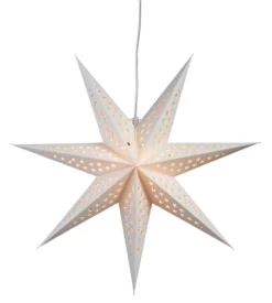 Papirstjerne med LED-lys Ø60 cm