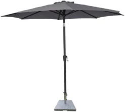 Parasol Arizona grå m/krank og tilt Ø300 cm - Sunlife®