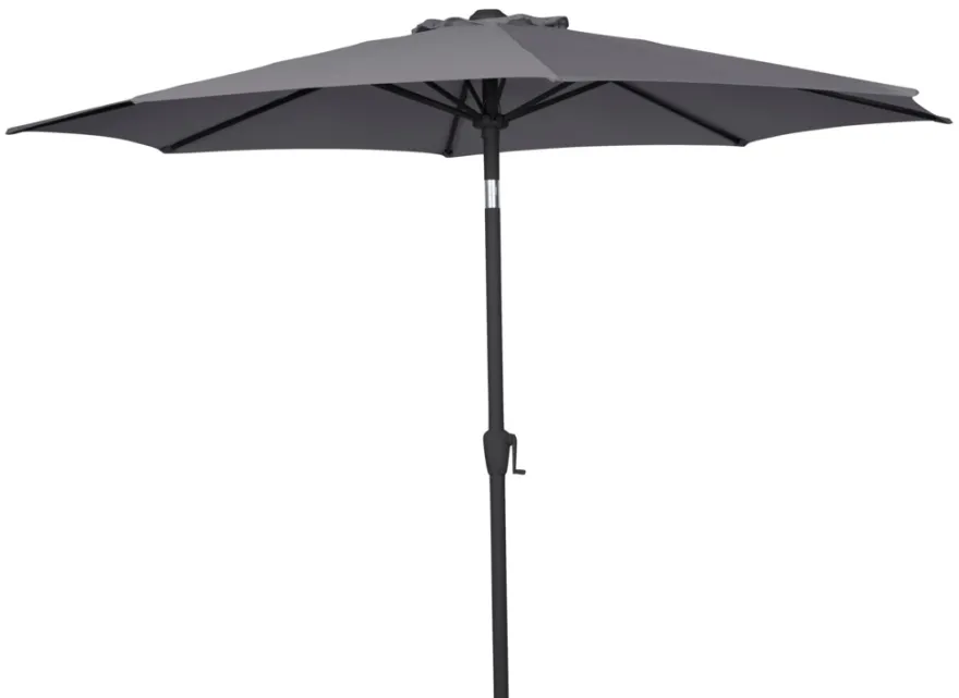 Parasol Arizona grå m/krank og tilt Ø300 cm - Sunlife®