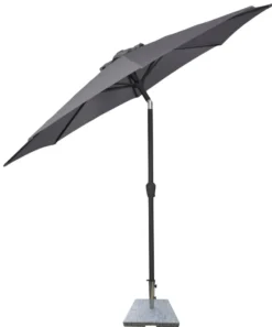 Parasol Arizona grå m/krank og tilt Ø300 cm - Sunlife®