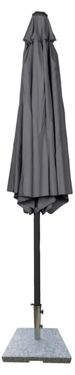 Parasol Arizona grå m/krank og tilt Ø300 cm - Sunlife®