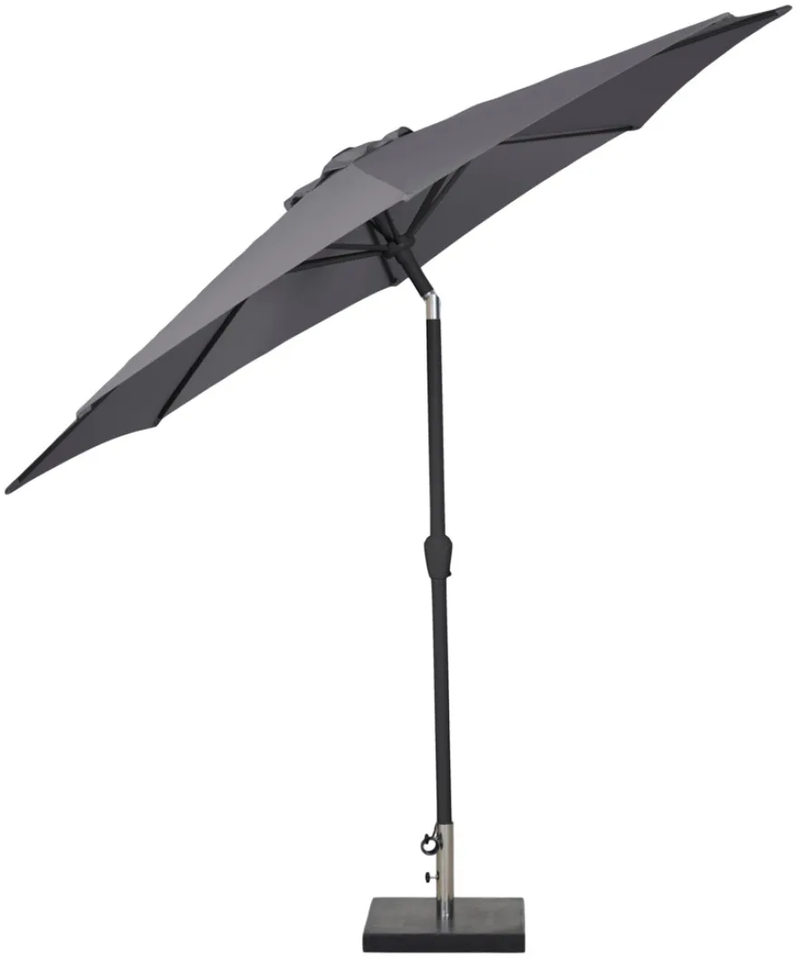 Parasol Arizona grå m/krank og tilt Ø300 cm - Sunlife®