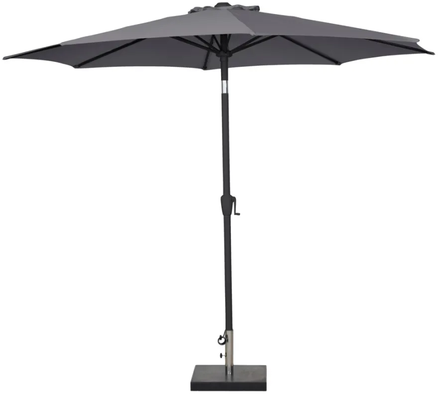 Parasol Arizona grå m/krank og tilt Ø300 cm - Sunlife®