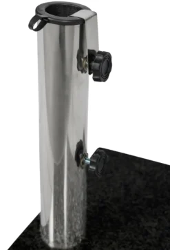 Parasolfod halvrund B45 x D28 x H8/30 cm sort