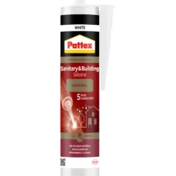 Pattex sanitets- og byggesilikone hvid