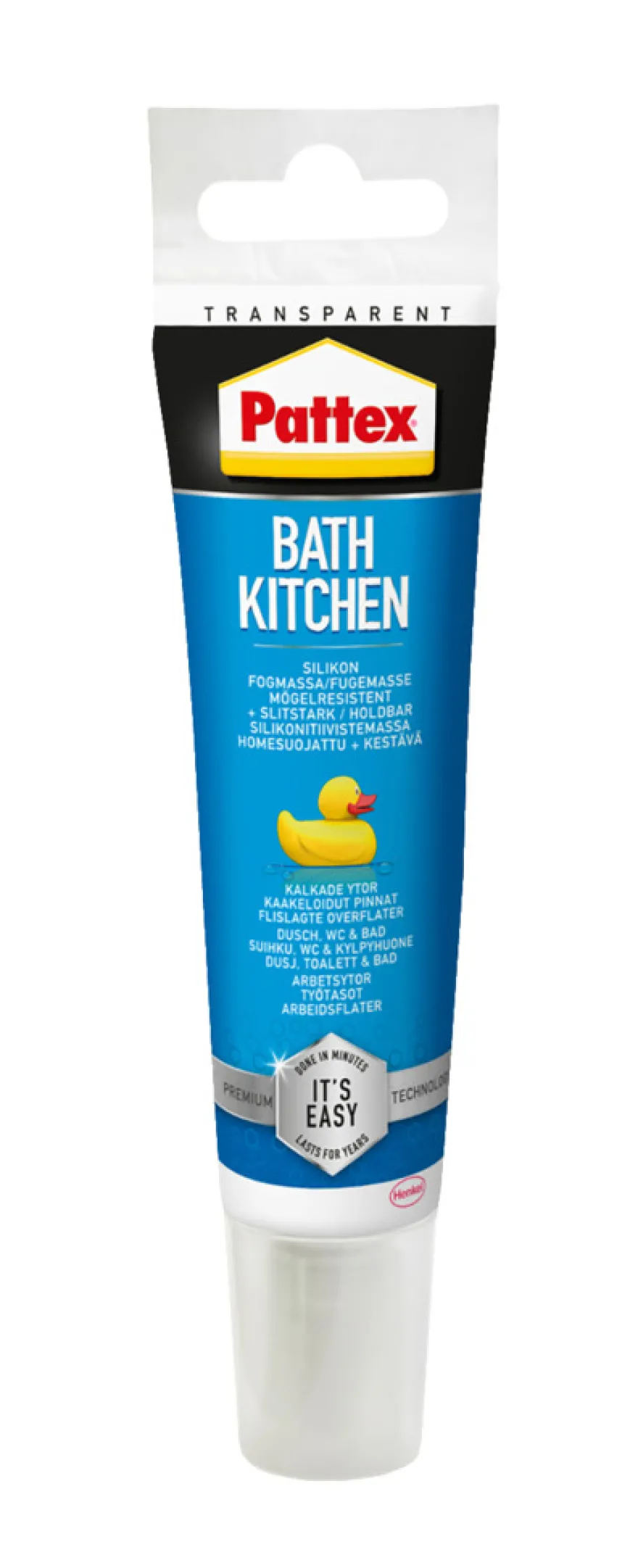 Pattex Silikonefuge bad & køkken transparant 50 ml