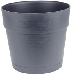 Plastkrukke m/selvvandingsdepot sort Ø29 cm