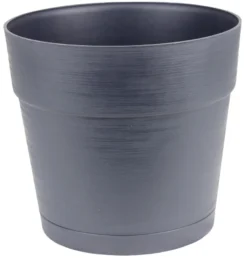 Plastkrukke m/selvvandingsdepot sort Ø38 cm