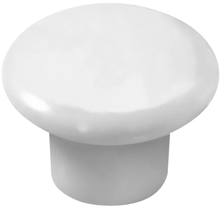 Porcelænsknop hvid Ø32 mm 2 stk.