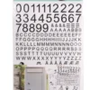 Postkassestickers med tal, bogstaver og figurer sort