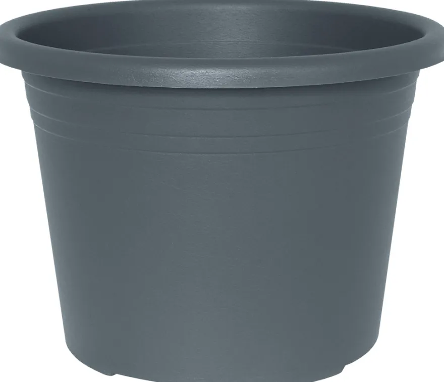 Potte Cylindro plast grå Ø40 cm
