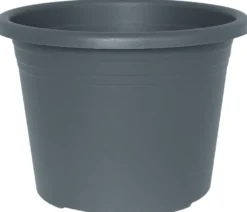 Potte Cylindro plast grå Ø16 cm