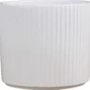 Potteskjuler Pillar Stripes hvid Ø14 cm