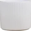 Potteskjuler Pillar Stripes hvid Ø21 cm