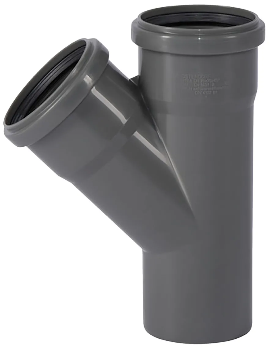 PP grenrør grå 75 mm x 45 gr