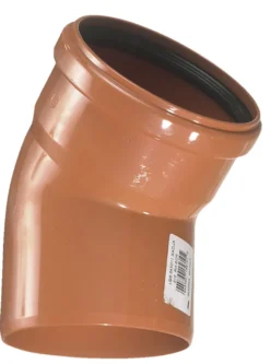 PVC kloakbøjning 110 mm x 45 gr. rød